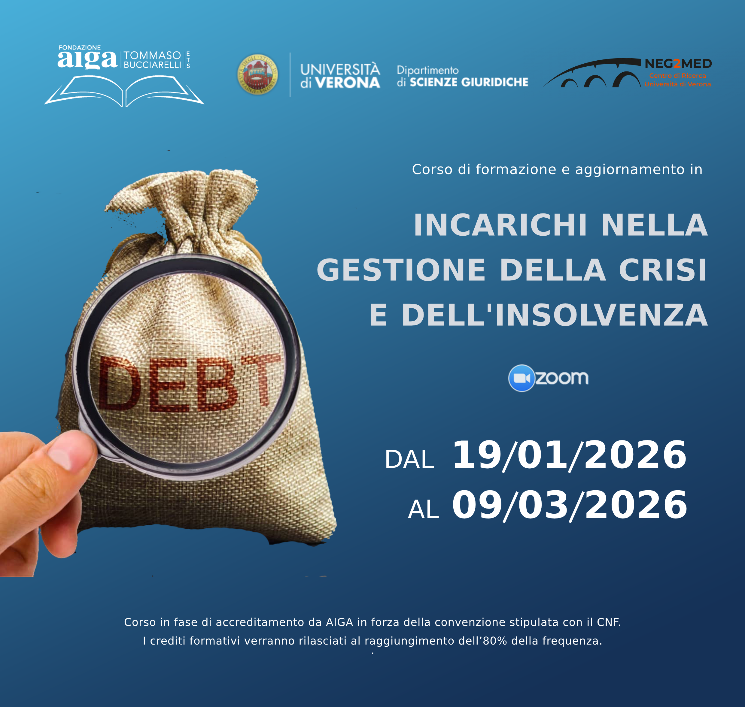CORSO DI FORMAZIONE: Incarichi nella gestione della crisi e dell'insolvenza