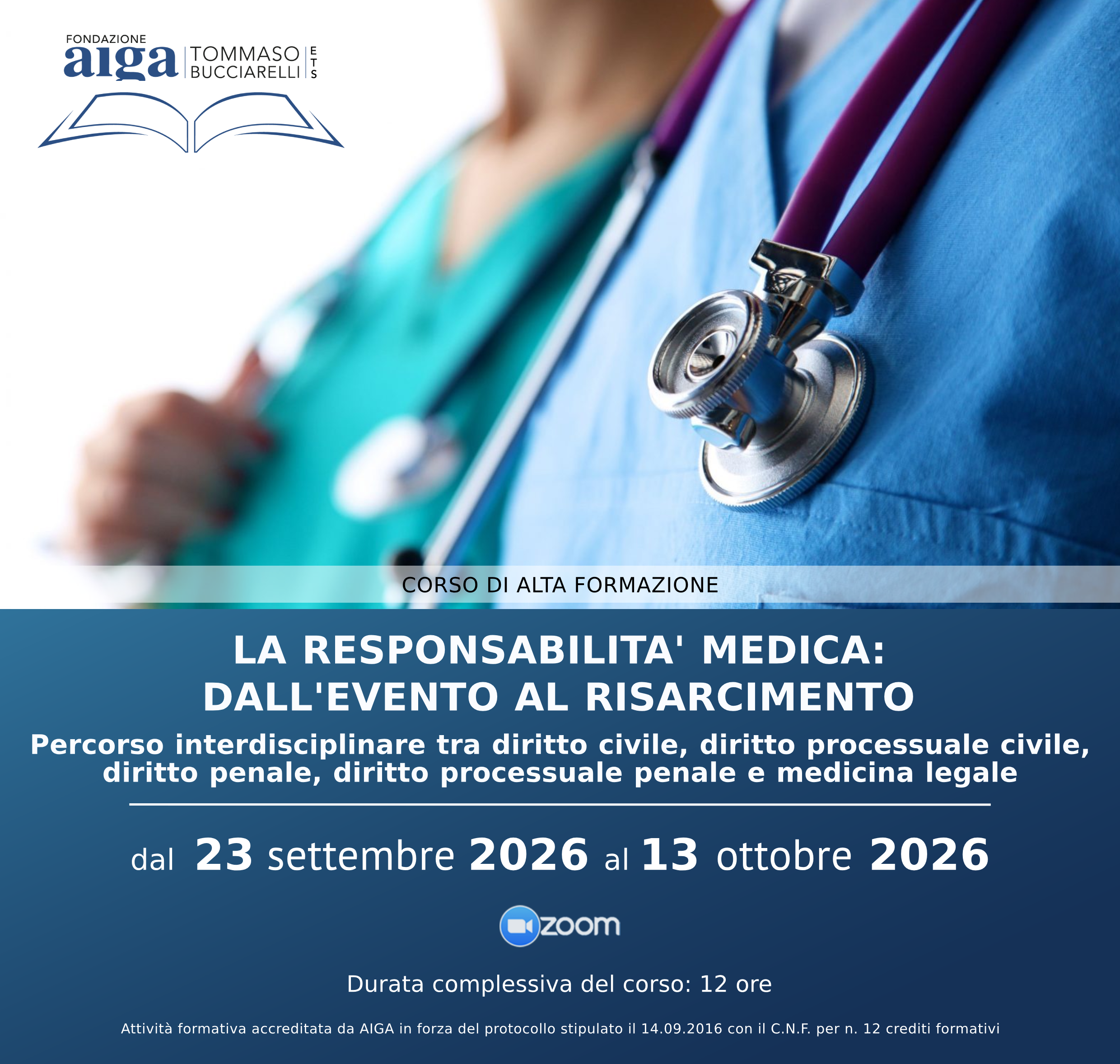 Corso di alta formazione: LA RESPONSABILITA' MEDICA - DALL'EVENTO AL RISARCIMENTO