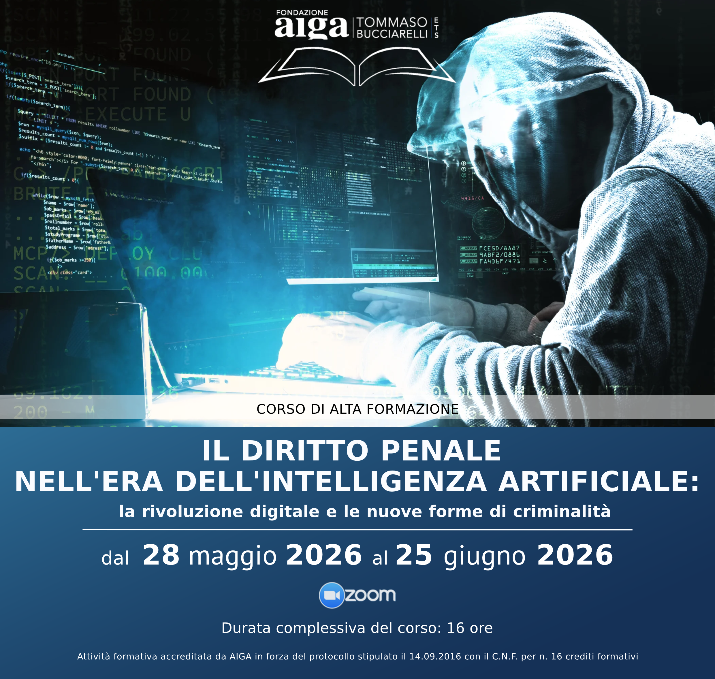 Corso di Alta Formazione: IL DIRITTO PENALE NELL'ERA DELL'INTELLIGENZA ARTIFICIALE: la rivoluzione digitale e le nuove forme di criminalità